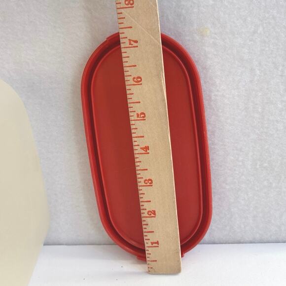 Vintage Tupperware Modular Mates #3 Oval 7.25 Cup Containers Poppy USA - Picture 6 of 10